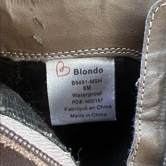 Good🎉 condition BLONDO Villa Ankle Boots in mushroom suede, size 8. WATERPROOF!🎉 - Picture 11 of 11